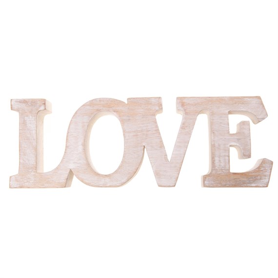 Medium Love Wooden Word