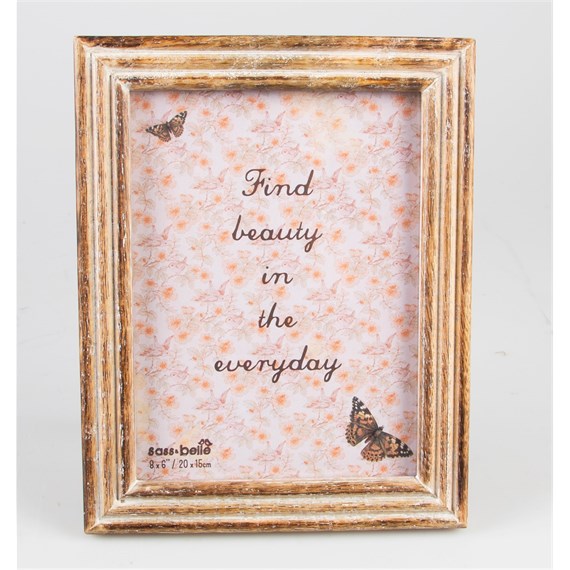 Standing Carved Wood Photo Frame Large