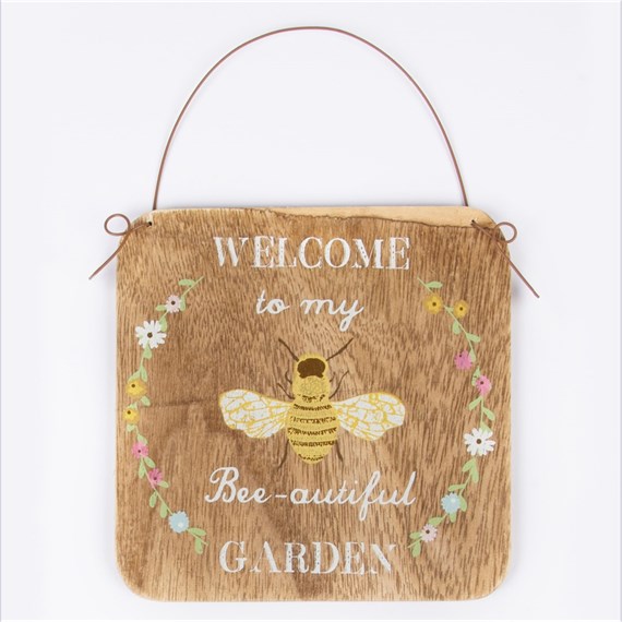 Welcome to My Bee Autiful Garden Small Plaque
