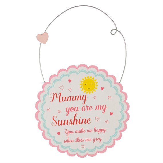 Mummy You Are My Sunshine Round Mini Plaque