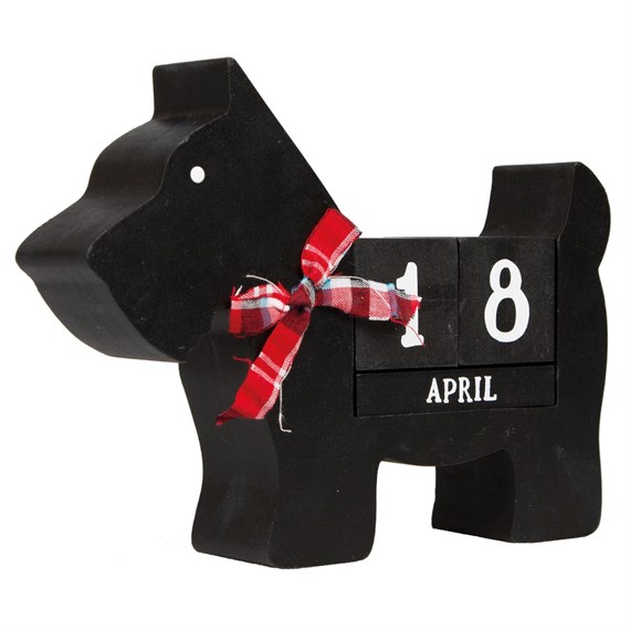 Scottie Dog Calendar Block