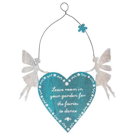 Leave Room for the Fairies Heart Plaque