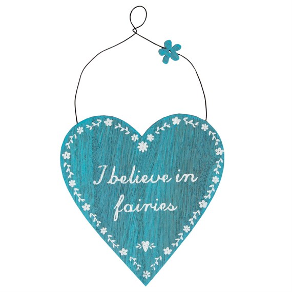 I Believe in Fairies Heart Plaque