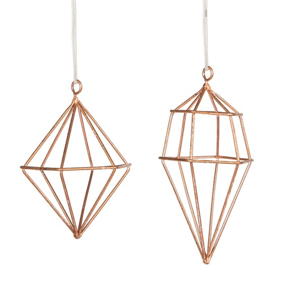 Copper Geometric Hanging Decoration Assorted