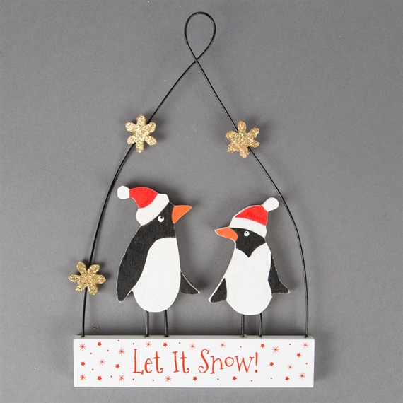 Let It Snow Penguin Hanging Decoration