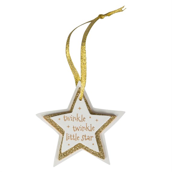 Gold Twinkle Twinkle Little Star Hanging Decoration