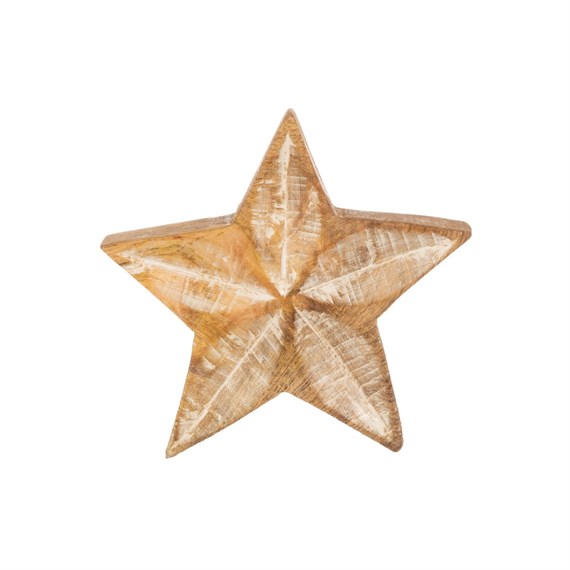 Whitewashed Standing Star Small