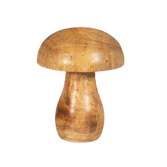 Natural Wood Standing Mushroom Large