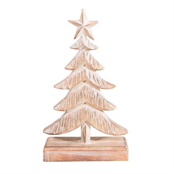 Wooden Tree with Star Decoration