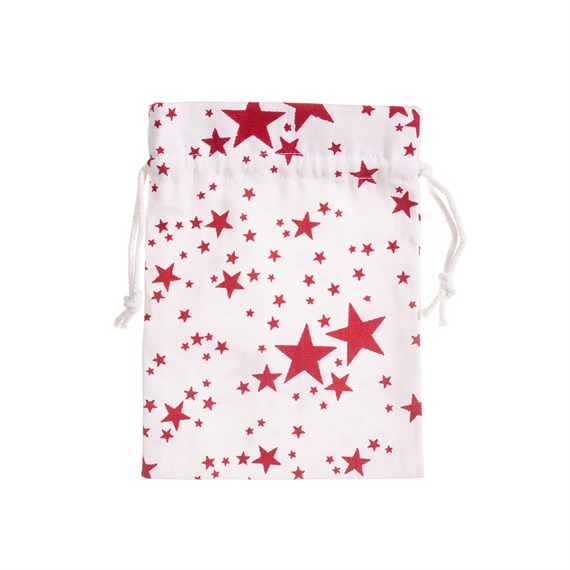 Red & White Stars Gift Wrap Bag