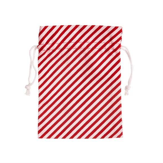 Red & White Stripes Gift Wrap Bag