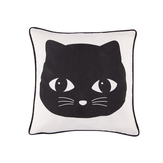 Black Cat Cushion with Inner