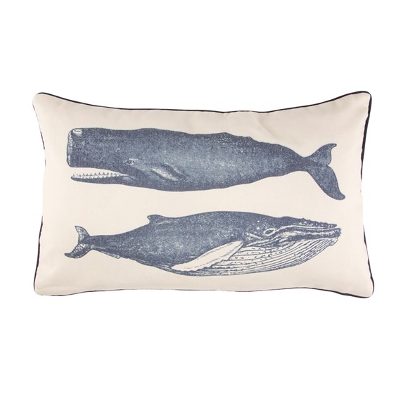 Vintage Whales Cushion With Inner