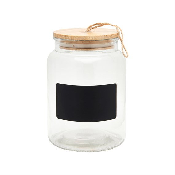 Glass Chalkboard Storage Jar