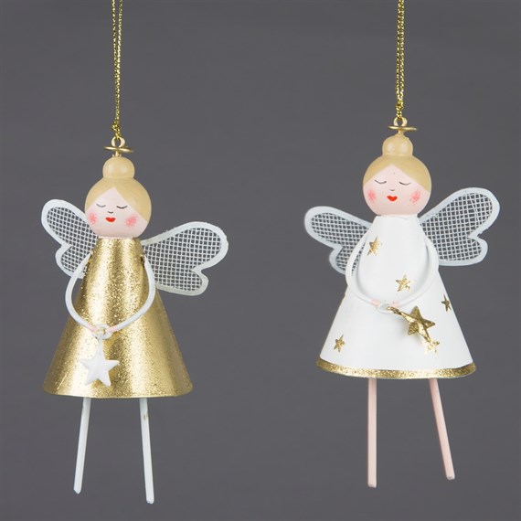 Gold & Cream Sweet Angel Hanging Decoration Assorted
