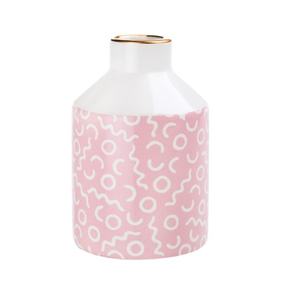 Memphis Modern Pastel Pink Vase