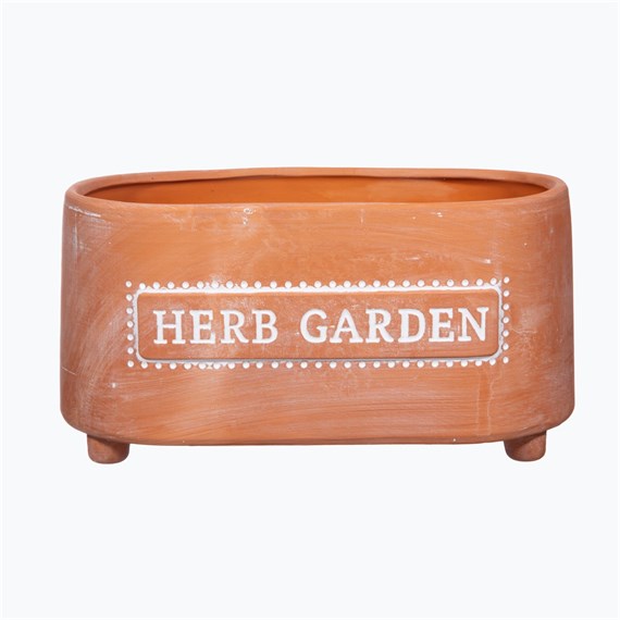 HERB GARDEN Terracotta Trough Planter