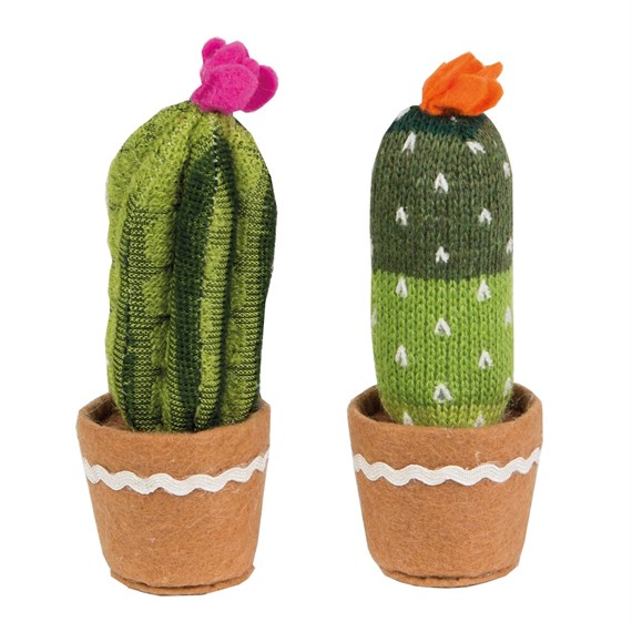 Colourful Cactus Fabric Tall Decoration Assorted