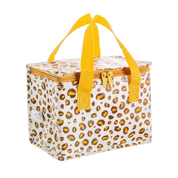 Natural Leopard Print Lunch Bag