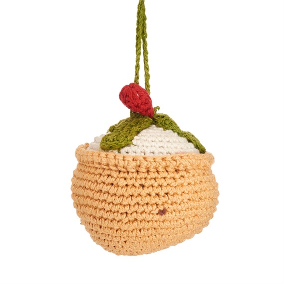 Crochet Mince Pie Hanging Decoration