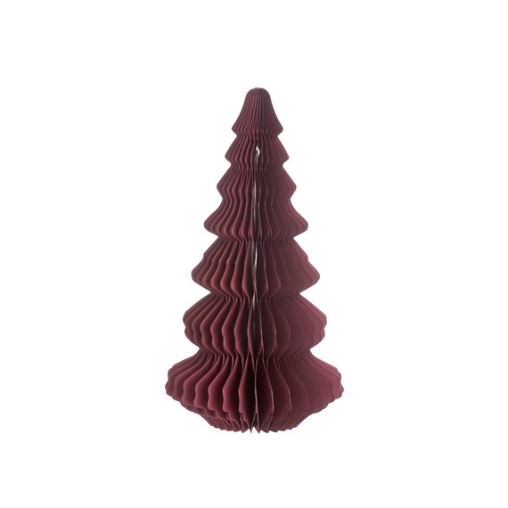 Deep Red Honeycomb Tree Paper Decoration