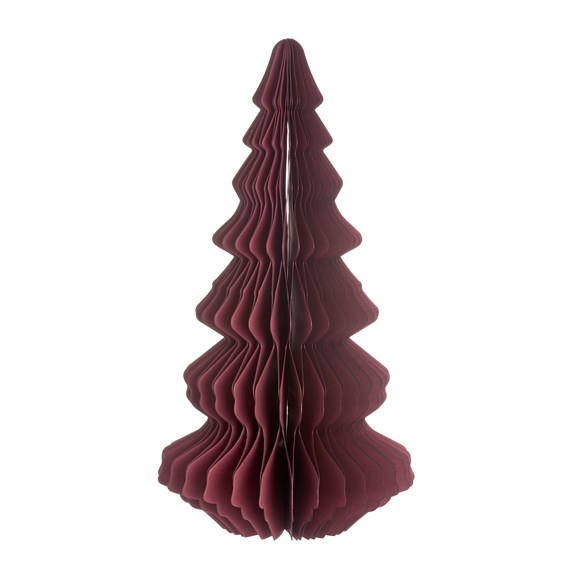 Large Deep Red Honeycomb Tree Paper Decoration 