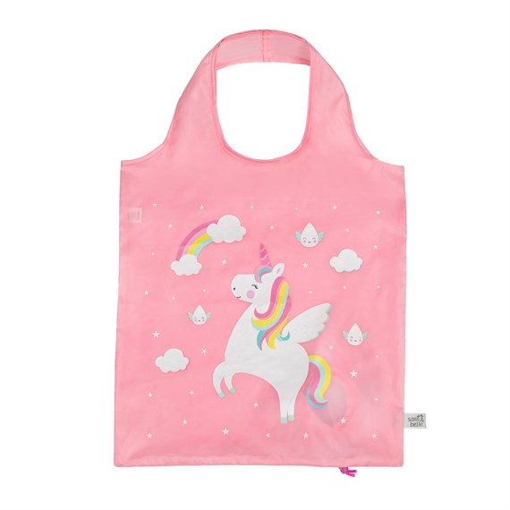 Rainbow Unicorn Raindrop Foldable Shopping Bag