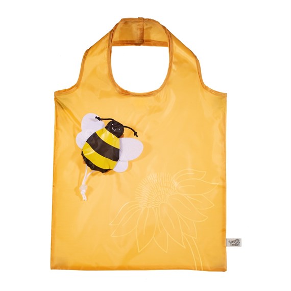 Bee Happy Yellow Foldable Shopping Bag