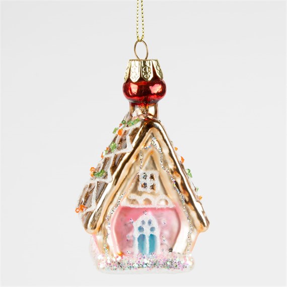 Princess Gingerbread House Shaped Bauble