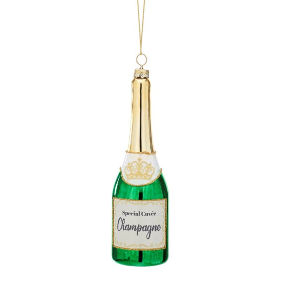 Luxe Champagne Bottle Shaped Bauble