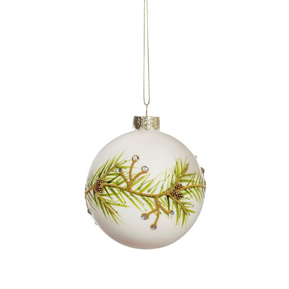 Winter Pine Branch Bauble