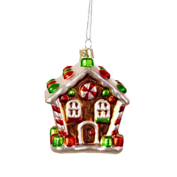 Classic Gingerbread House Shaped Bauble