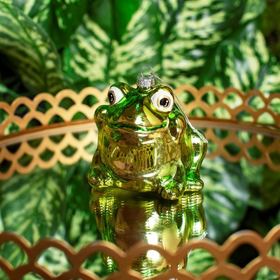 Green Frog Shaped Bauble