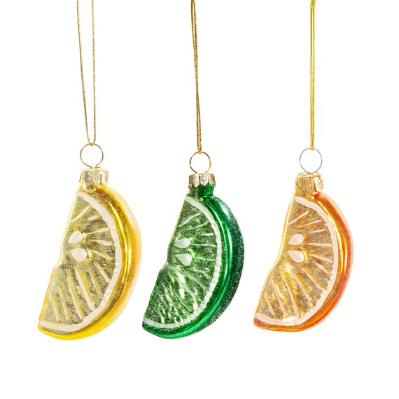 Citrus Wedge Shaped Bauble Assorted
