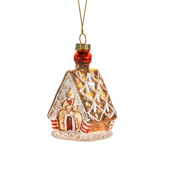 Traditional Gingerbread House Shaped Bauble