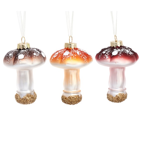 Spotted Toadstools Shaped Bauble - Assorted