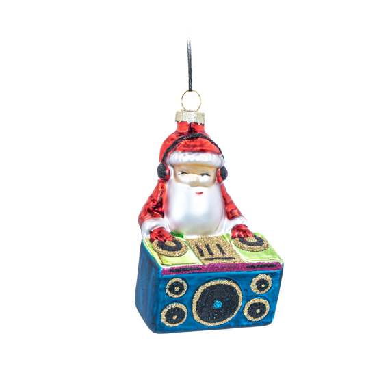 DJ Santa Shaped Bauble
