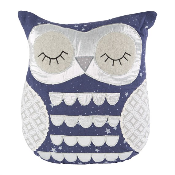 Lucas Sleepy Owl Cushion with Inner
