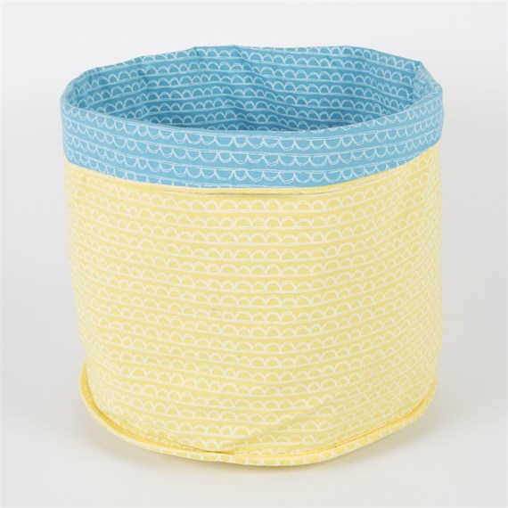 Pastel Scallop Storage Basket - Yellow