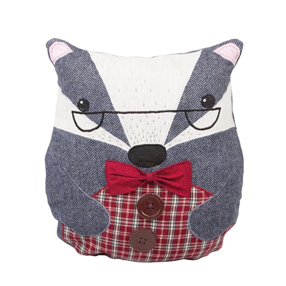 Benoit the Badger Cushion with Inner