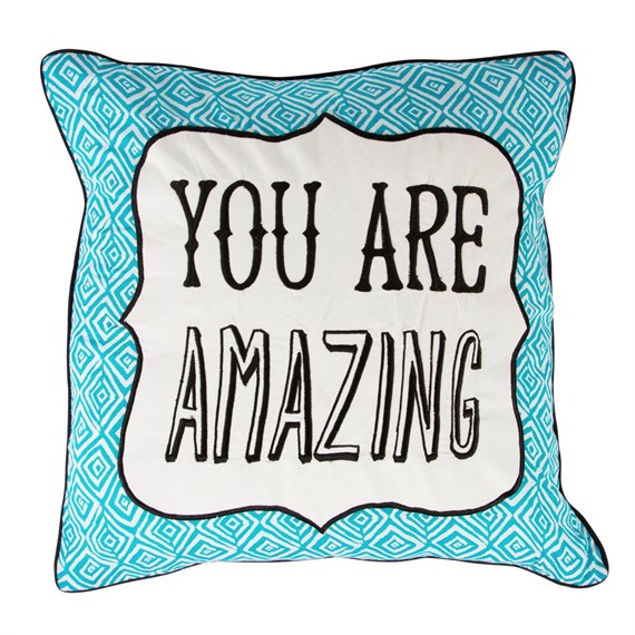 You Are Amazing Retro Cushion with Inner
