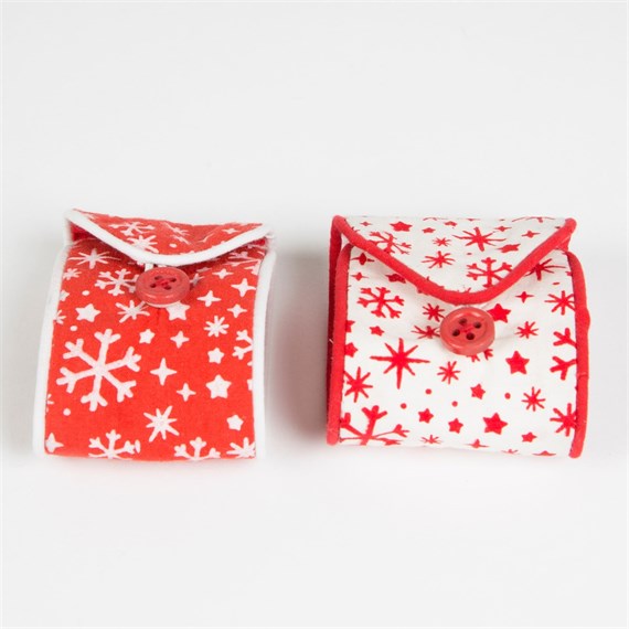 Red Snowflake Napkin Rings Assorted