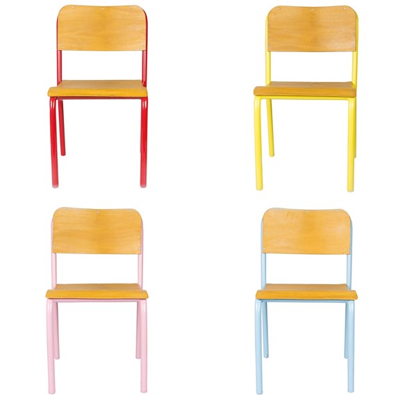 Pastel Vintage  School Chair Assorted