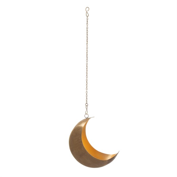 Celestial Moon Gold Hanging Planter