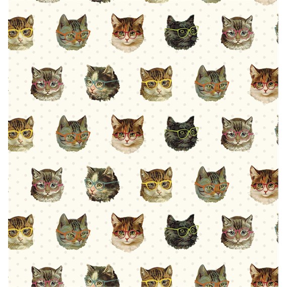 Quirky Cat with Glasses Wrapping Paper