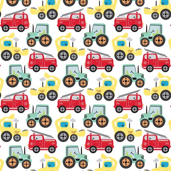 Illustrated Trucks Wrapping Paper