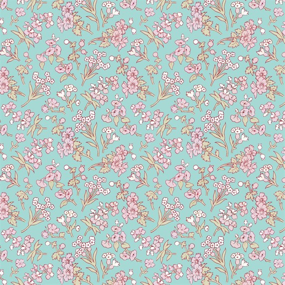 Mint Grace Floral Wrapping Paper