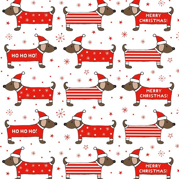 Christmas Dachshund Wrapping Paper