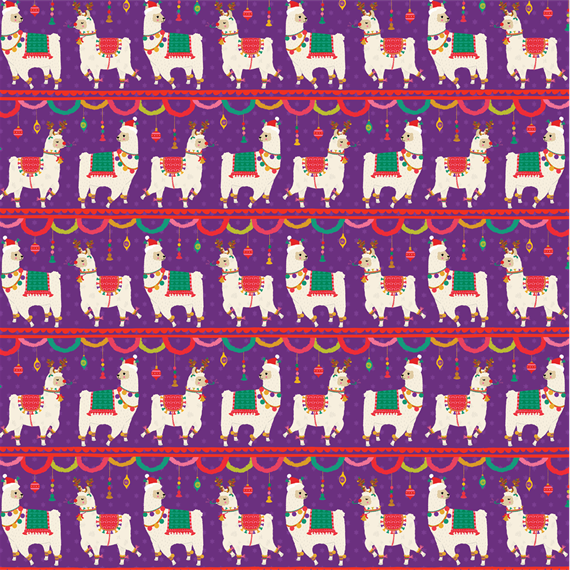 Fa La La Llama Wrapping Paper