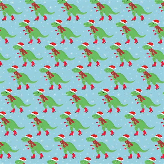 Christmas Roarsome Dinosaur Wrapping Paper